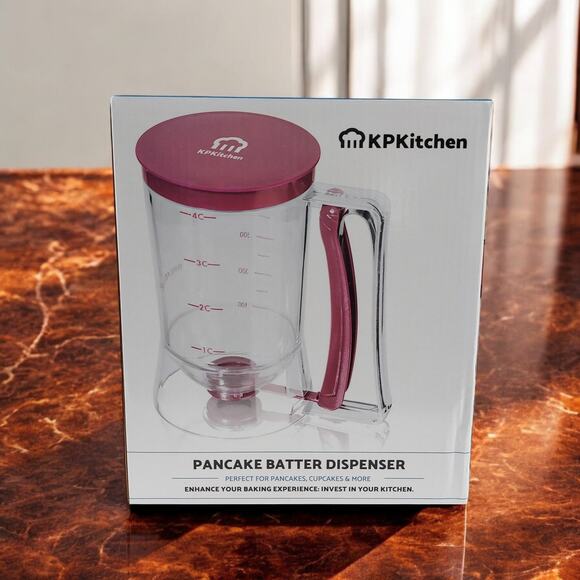 KPKitchen Pancake Cupcake Batter Dispenser 4 Cup Capacity with Handle New In Box - Picture 1 of 5